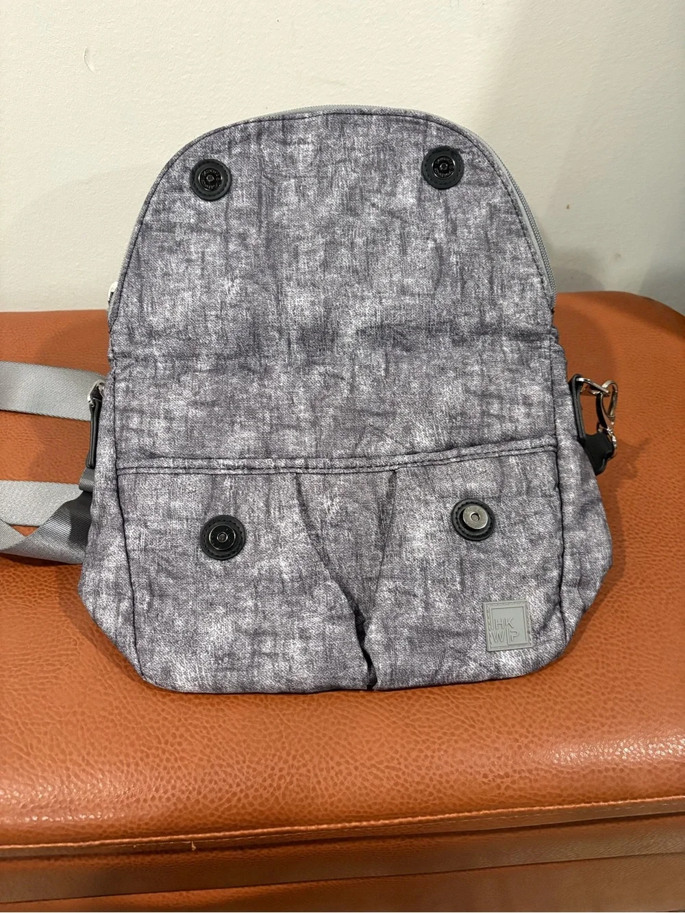 Hikwi Gray Men's Messenger Crossbody Bag